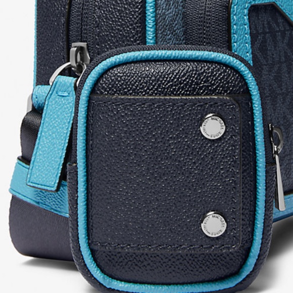 Michael Kors Cooper Color-Block Signature Logo Camera Bag NEW - Picture 3 of 5